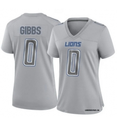 Women Detroit Lions 0 Jahmyr Gibbs Gray Vapor Limited Stitched Jersey Women Detroit Lions 0 Jahmyr Gibbs Gray Vapor Limited Stitched Jersey