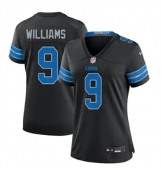Women Detroit Lions 9 Jameson Williams black 2024 F U S E Vapor Limited Stitched Jersey Women Detroit Lions 9 Jameson Williams black 2024 F U S E Vapor Limited Stitched Jersey
