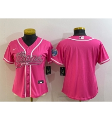 Women Detroit Lions Blank Pink With Patch Cool Base Stitched Baseball Jersey Women Detroit Lions Blank Pink With Patch Cool Base Stitched Baseball Jersey