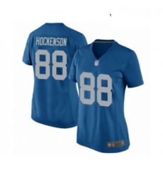 Womens Detroit Lions 88 TJ Hockenson Game Blue Alternate Football Jersey Womens Detroit Lions 88 TJ Hockenson Game Blue Alternate Football Jersey