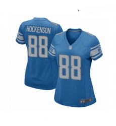 Womens Detroit Lions 88 TJ Hockenson Game Blue Team Color Football Jersey Womens Detroit Lions 88 TJ Hockenson Game Blue Team Color Football Jersey