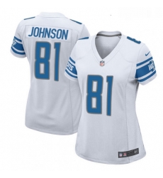 Womens Nike Detroit Lions 81 Calvin Johnson Game White NFL Jersey Womens Nike Detroit Lions 81 Calvin Johnson Game White NFL Jersey