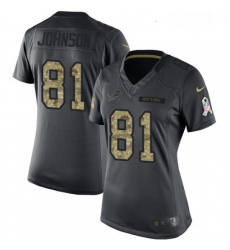 Womens Nike Detroit Lions 81 Calvin Johnson Limited Black 2016 Salute to Service NFL Jersey Womens Nike Detroit Lions 81 Calvin Johnson Limited Black 2016 Salute to Service NFL Jersey