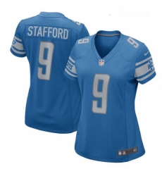 Womens Nike Detroit Lions 9 Matthew Stafford Game Light Blue Team Color NFL Jersey Womens Nike Detroit Lions 9 Matthew Stafford Game Light Blue Team Color NFL Jersey