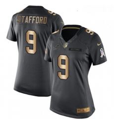 Womens Nike Detroit Lions 9 Matthew Stafford Limited BlackGold Salute to Service NFL Jersey Womens Nike Detroit Lions 9 Matthew Stafford Limited BlackGold Salute to Service NFL Jersey