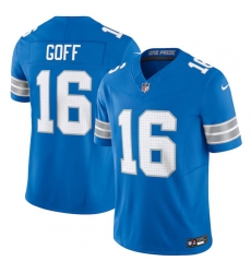 Youth Detroit Lions 16 Jared Goff Blue 2024 F U S E Vapor Limited Stitched Jersey Youth Detroit Lions 16 Jared Goff Blue 2024 F U S E Vapor Limited Stitched Jersey