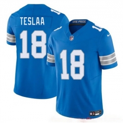 Youth Detroit Lions 18 Isaac TeSlaa Blue 2025 Draft F U S E  Vapor Limited Stitched Jersey