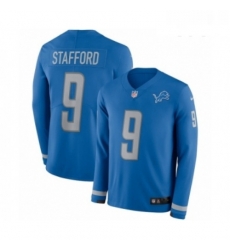 Youth Nike Detroit Lions 9 Matthew Stafford Limited Blue Therma Long Sleeve NFL Jersey Youth Nike Detroit Lions 9 Matthew Stafford Limited Blue Therma Long Sleeve NFL Jersey