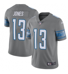 Youth Nike Lions #13 T J Jones Gray Stitched NFL Limited Rush Jersey Youth Nike Lions #13 T J Jones Gray Stitched NFL Limited Rush Jersey