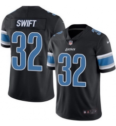 Youth Nike Lions 32 D'Andre Swift Black Stitched NFL Vapor Untouchable Limited Jersey Youth Nike Lions 32 D'Andre Swift Black Stitched NFL Vapor Untouchable Limited Jersey