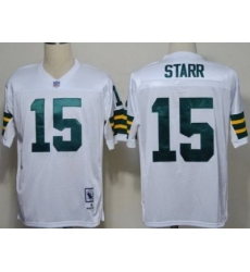 Green Bay Packers 15 Bart Starr White Throwback NFL Jerseys Green Bay Packers 15 Bart Starr White Throwback NFL Jerseys