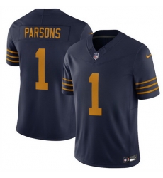 Men Green Bay Packers 1 Micah Parsons Navy The 1923 Classic Vapor F U S E  Limited Stitched Football Jersey