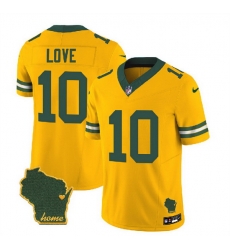 Men Green Bay Packers 10 Jordan Love Gold 2023 F U S E Home Patch Vapor Untouchable Limited Stitched Jersey Men Green Bay Packers 10 Jordan Love Gold 2023 F U S E Home Patch Vapor Untouchable Limited Stitched Jersey