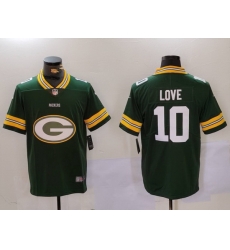 Men Green Bay Packers 10 Jordan Love Green Big Logo Vapor Limited Stitched Football Jersey Men Green Bay Packers 10 Jordan Love Green Big Logo Vapor Limited Stitched Football Jersey