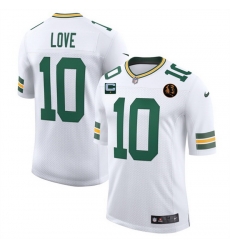 Men Green Bay Packers 10 Jordan Love White 2025 With John Madden Patch New Vapor Untouchable Limited Stitched Football Jersey Men Green Bay Packers 10 Jordan Love White 2025 With John Madden Patch New Vapor Untouchable Limited Stitched Football Jersey
