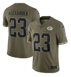 Men Green Bay Packers 23 Jaire Alexander Olive 2022 Salute To Service Limited Stitched Jersey Men Green Bay Packers 23 Jaire Alexander Olive 2022 Salute To Service Limited Stitched Jersey
