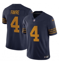 Men Green Bay Packers 4 Brett Favre Navy The 1923 Classic Vapor F U S E  Limited Stitched Football Jersey