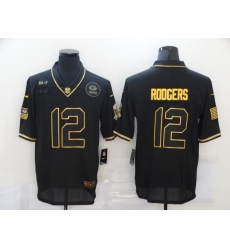 Nike Green Bay Green Bay Packers 12 Aaron Rodgers Black Gold 2020 Salute To Service Limited Jersey Nike Green Bay Green Bay Packers 12 Aaron Rodgers Black Gold 2020 Salute To Service Limited Jersey