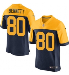 Nike Packers #80 Martellus Bennett Navy Blue Alternate Mens Stitched NFL New Elite Jersey Nike Packers #80 Martellus Bennett Navy Blue Alternate Mens Stitched NFL New Elite Jersey