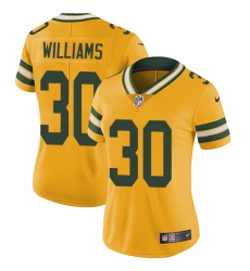 Nike Packers #30 Jamaal Williams Yellow Womens Stitched NFL Limited Rush Jersey Nike Packers #30 Jamaal Williams Yellow Womens Stitched NFL Limited Rush Jersey