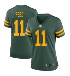 Women Green Bay Packers 11 Jayden Reed Green Throwback Vapor Untouchable Stitched Jersey Women Green Bay Packers 11 Jayden Reed Green Throwback Vapor Untouchable Stitched Jersey