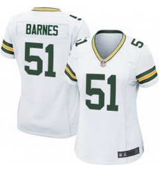 Women Green Bay Packers 51 Krys Barnes Game White Jersey Women Green Bay Packers 51 Krys Barnes Game White Jersey