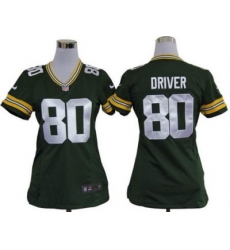 Women Green Bay Packers 80# Donald Driver Green Jerseys Women Green Bay Packers 80# Donald Driver Green Jerseys