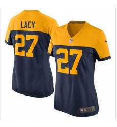 Women New Green Bay Packers #27 Eddie Lacy Navy Blue Alternate Stitched NFL New Elite Jersey Women New Green Bay Packers #27 Eddie Lacy Navy Blue Alternate Stitched NFL New Elite Jersey