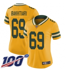 Women Packers 69 David Bakhtiari Gold Stitched Football Limited Inverted Legend 100th Season Jersey Women Packers 69 David Bakhtiari Gold Stitched Football Limited Inverted Legend 100th Season Jersey