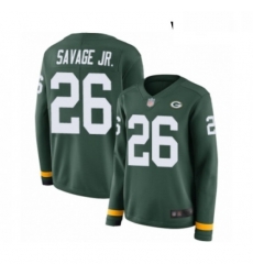 Womens Green Bay Packers 26 Darnell Savage Jr Limited Green Therma Long Sleeve Football Jersey Womens Green Bay Packers 26 Darnell Savage Jr Limited Green Therma Long Sleeve Football Jersey