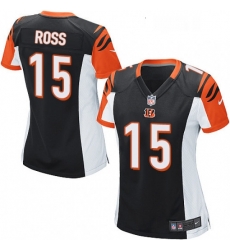 Womens Nike Cincinnati Bengals 15 John Ross Game Black Team Color NFL Jersey Womens Nike Cincinnati Bengals 15 John Ross Game Black Team Color NFL Jersey