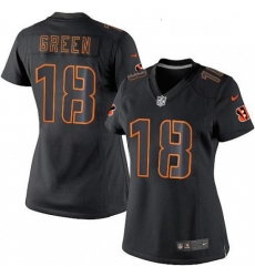 Womens Nike Cincinnati Bengals 18 AJ Green Limited Black Impact NFL Jersey Womens Nike Cincinnati Bengals 18 AJ Green Limited Black Impact NFL Jersey