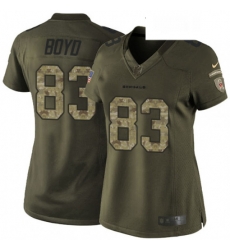 Womens Nike Cincinnati Bengals 83 Tyler Boyd Elite Green Salute to Service NFL Jersey Womens Nike Cincinnati Bengals 83 Tyler Boyd Elite Green Salute to Service NFL Jersey