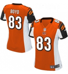 Womens Nike Cincinnati Bengals 83 Tyler Boyd Game Orange Alternate NFL Jersey Womens Nike Cincinnati Bengals 83 Tyler Boyd Game Orange Alternate NFL Jersey