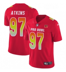 Womens Nike Cincinnati Bengals 97 Geno Atkins Limited Red 2018 Pro Bowl NFL Jersey Womens Nike Cincinnati Bengals 97 Geno Atkins Limited Red 2018 Pro Bowl NFL Jersey