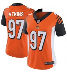 Womens Nike Cincinnati Bengals 97 Geno Atkins Vapor Untouchable Limited Orange Alternate NFL Jersey Womens Nike Cincinnati Bengals 97 Geno Atkins Vapor Untouchable Limited Orange Alternate NFL Jersey
