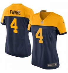 Womens Nike Green Bay Packers 4 Brett Favre Limited Navy Blue Alternate NFL Jersey Womens Nike Green Bay Packers 4 Brett Favre Limited Navy Blue Alternate NFL Jersey