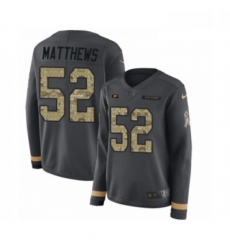 Womens Nike Green Bay Packers 52 Clay Matthews Limited Black Salute to Service Therma Long Sleeve NFL Jersey Womens Nike Green Bay Packers 52 Clay Matthews Limited Black Salute to Service Therma Long Sleeve NFL Jersey