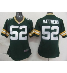 Womens Nike Green Bay Packers 52 Matthews Green Nike NFL Jerseys Womens Nike Green Bay Packers 52 Matthews Green Nike NFL Jerseys