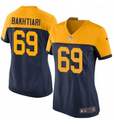 Womens Nike Green Bay Packers 69 David Bakhtiari Game Navy Blue Alternate NFL Jersey Womens Nike Green Bay Packers 69 David Bakhtiari Game Navy Blue Alternate NFL Jersey