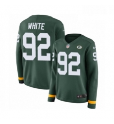 Womens Nike Green Bay Packers 92 Reggie White Limited Green Therma Long Sleeve NFL Jersey Womens Nike Green Bay Packers 92 Reggie White Limited Green Therma Long Sleeve NFL Jersey