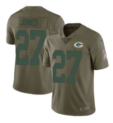 Youth Nike Packers #27 Josh Jones Olive Stitched NFL Limited 2017 Salute to Service Jersey Youth Nike Packers #27 Josh Jones Olive Stitched NFL Limited 2017 Salute to Service Jersey