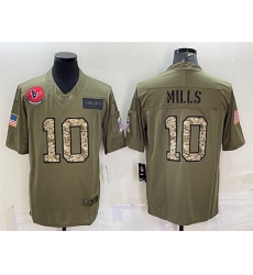 Men Houston Texans 10 Davis Mills Olive Camo Salute To Service Limited Stitched Jersey Men Houston Texans 10 Davis Mills Olive Camo Salute To Service Limited Stitched Jersey