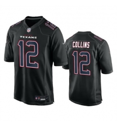 Men Houston Texans 12 Nico Collins Black Fashion Vapor Untouchable Limited Stitched Football Jersey Men Houston Texans 12 Nico Collins Black Fashion Vapor Untouchable Limited Stitched Football Jersey