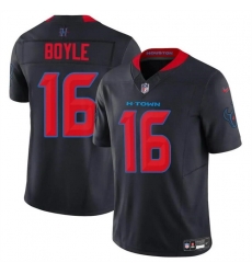 Men Houston Texans 16 Tim Boyle Navy 2024 2nd Alternate F U S E Vapor Stitched Jersey Men Houston Texans 16 Tim Boyle Navy 2024 2nd Alternate F U S E Vapor Stitched Jersey