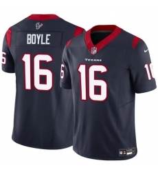 Men Houston Texans 16 Tim Boyle Navy 2024 F U S E Vapor Untouchable Stitched Football Jersey Men Houston Texans 16 Tim Boyle Navy 2024 F U S E Vapor Untouchable Stitched Football Jersey