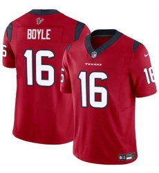 Men Houston Texans 16 Tim Boyle Red 2024 F U S E Vapor Untouchable Stitched Football Jersey Men Houston Texans 16 Tim Boyle Red 2024 F U S E Vapor Untouchable Stitched Football Jersey