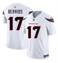Men Houston Texans 17 Braxton Berrios White 2024 Vapor F U S E  Limited Stitched Jersey