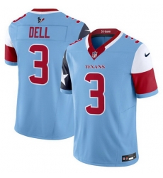 Men Houston Texans 3 Tank Dell Blue 2024 F U S E V5 Limited Stitched Football Jersey Men Houston Texans 3 Tank Dell Blue 2024 F U S E V5 Limited Stitched Football Jersey