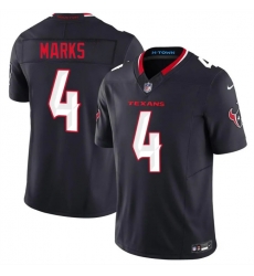 Men Houston Texans  4 Woody Marks Navy 2nd Alternate 2026 F U S E  Vapor Limited Stitched Football Jersey